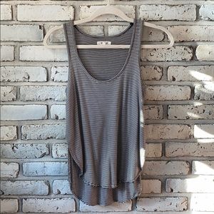 Madewell side slit stripped tank